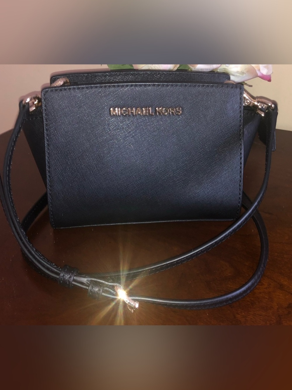 Michael Kors Black Saffiano Leather Crossbody